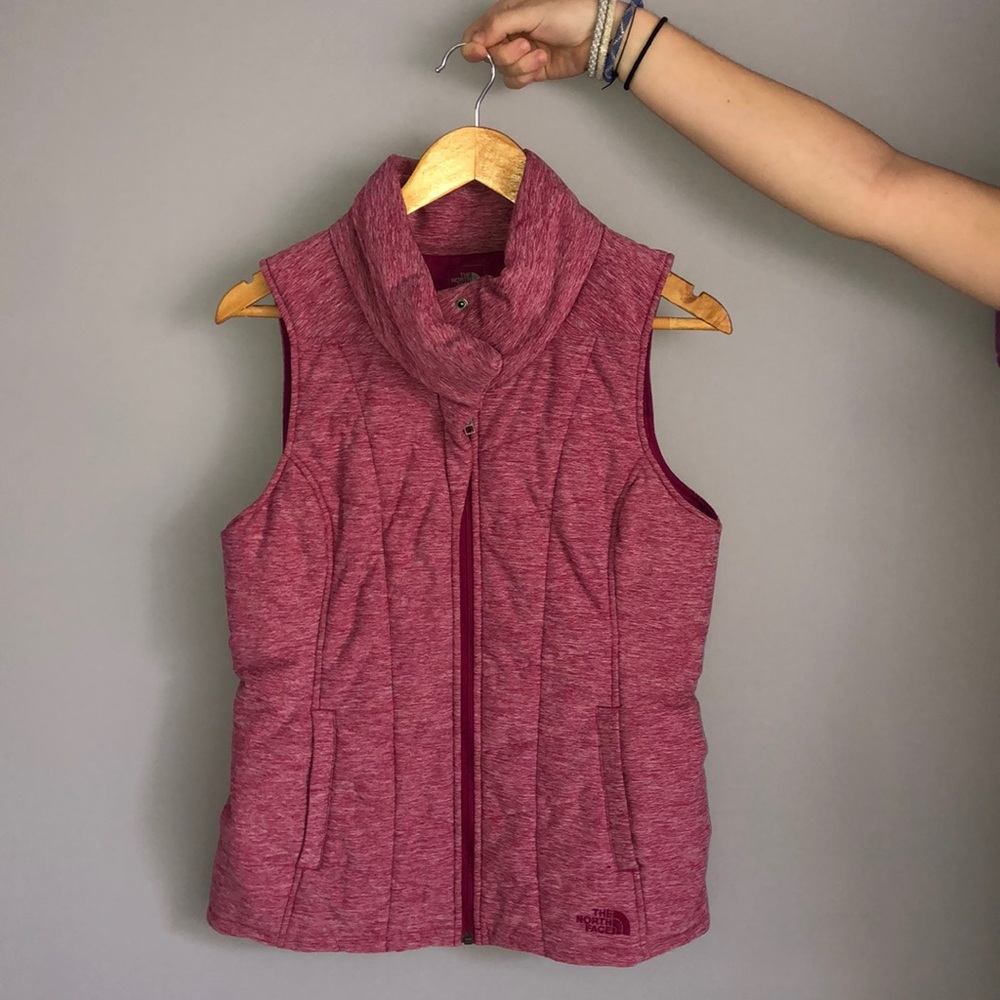 purple/pink north face vest women’s size medium